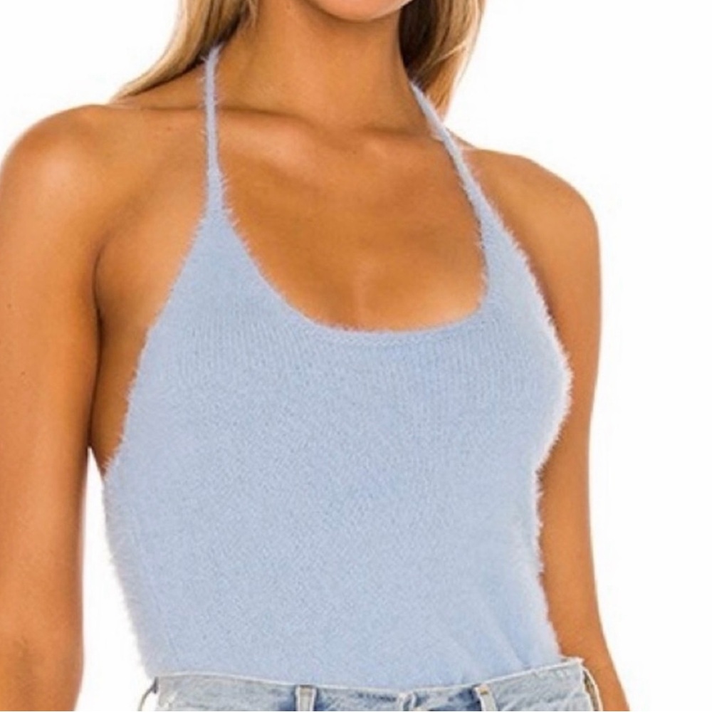 Superdown Sky Blue Fuzzy Camisole